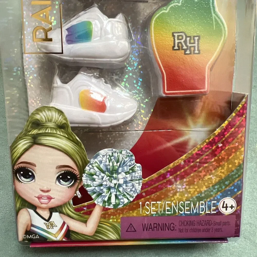 Rainbow High Pep Rally Fashion Pack Doll Clothes Uniform Shoes Cheerleader